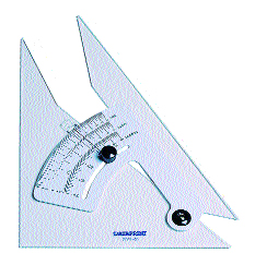 Pacific Arc Topaz Acrylic Adjustable Inking Triangle 8
