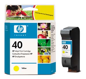 HP 40 Yellow Ink Cartridges 42ml (HP51640Y)