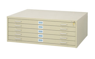 Safco 5 Drawer Flat File 30 x 42 in Tropic Sand (4996TSR)
