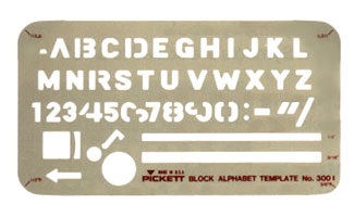 Pickett Block Alphabet Template (P300I)