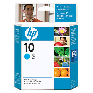 HP 10 Cyan Ink Cartridge 28ml (C4841A)