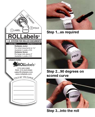 Rollabels Junior Identification Tags 1.5" White 50/pk (JRWH)