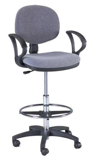 Martin Stanford Drafting Chair Gray w/Footring (91-1006113)