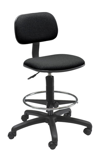 Safco Economy Drafting Chair w/Footring Black (3390BL)