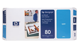 HP 80 Cyan Printhead & Cleaner Kit (C4821A)