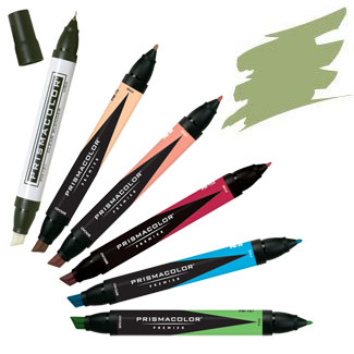 Prismacolor Premier Chisel/Fine Tip Art Marker Light Olive PM 26 (2300)