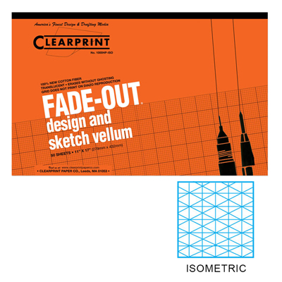 1000HP-ISO Fad Out Pad Isometric 11x17 50/shts