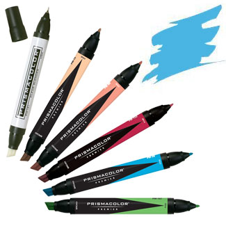 Prismacolor Premier Chisel/Fine Tip Art Marker Sky Blue Light PM 202 (6275)