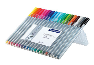Staedtler Triplus Fineliner .3mm Pens Set of 20 (334 SB20)