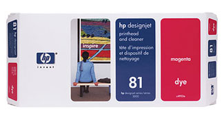HP 81 Magenta Dye Printhead & Cleaner (C4952A)