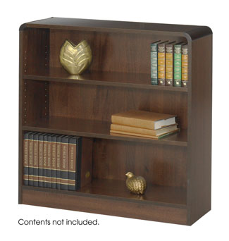 Click here to view larger image Safco Walnut Veneer 3 Shelf Bookcase 36