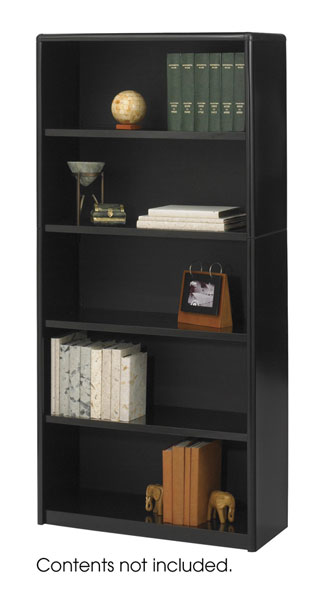 Safco Value Mate 5-Shelf Steel Bookcase Black (7173BL)