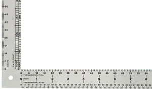 Fairgate Designer L-Square Aluminum Rule 14