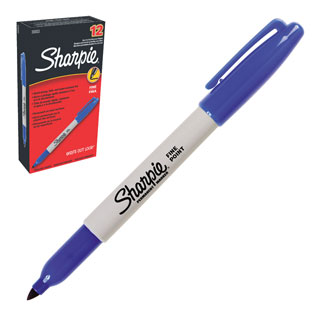 Sanford Sharpie Fine Point Blue 12/Box (30003)