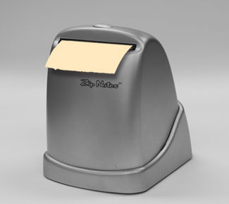 Zip Notes Executive Sticky Note Dispenser Silver (0027)