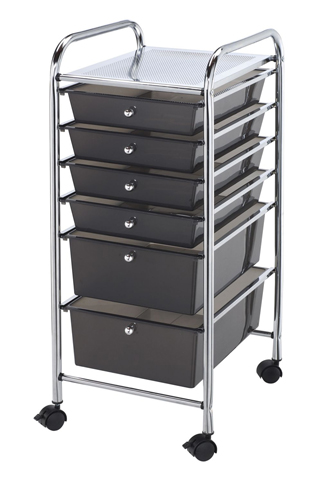 Alvin Blue Hills Studio Storage Cart 6 Drawer Standard And Deep