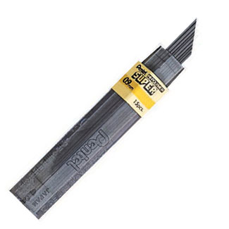 Pentel Super Hi-Polymer Leads H .9mm 12 per tube (50-9-H)