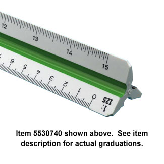Alvin Architects & Engineers Metric 30cm Plastic Triangular Drafting Scale (744PM)